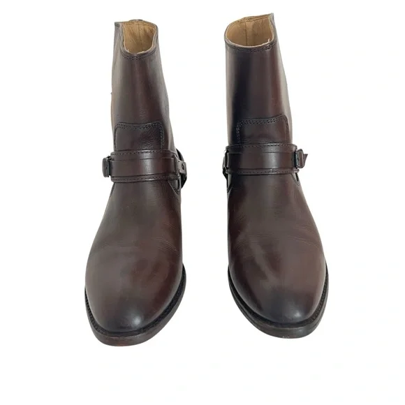 FRYE Lindsay Spur Short Brown Full Grain
Leather Boots Size 9B - Picture 3 of 13